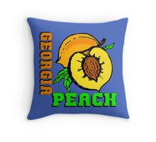 peach fruit throw pillow