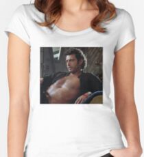 Leben Uh .. Tailliertes Rundhals-Shirt