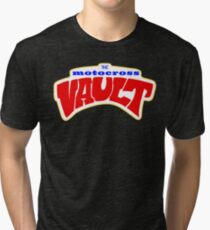 The Motocross Vault White interior Tri-blend T-Shirt