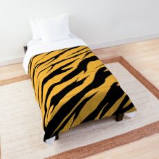 Zebra / Tiger Print Yellow Comforter