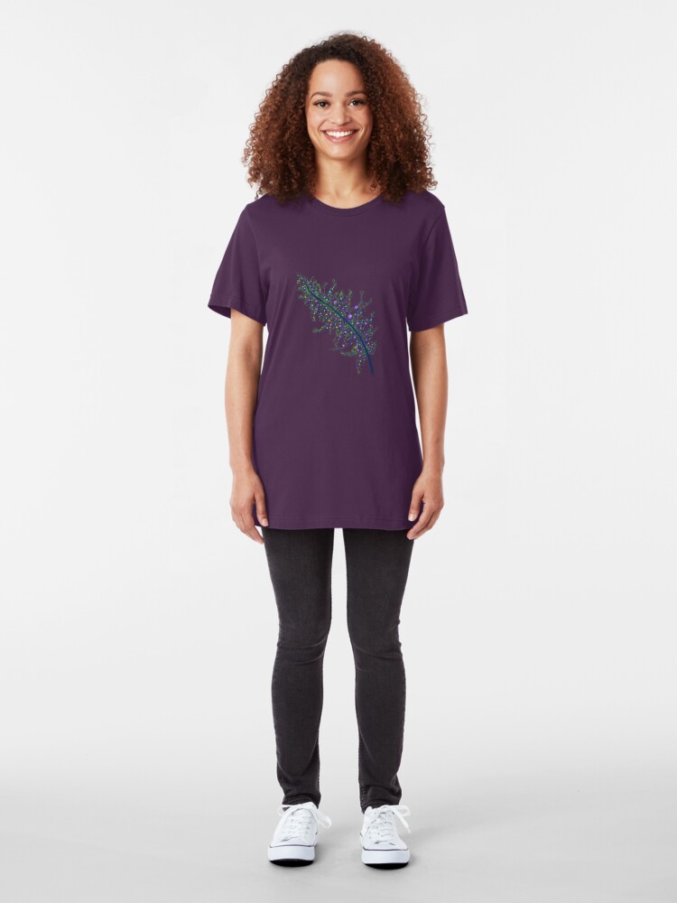 Alternate view of Peacock Feather Slim Fit T-Shirt