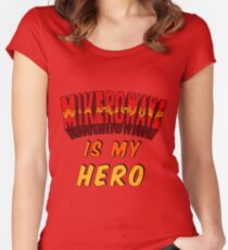 Mike-Ro-Wave Is My Hero Women's Fitted Scoop T-Shirt