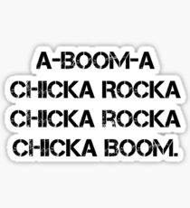 Boom Chicka Boom Grunge Girl Scout Campfire Song Sticker