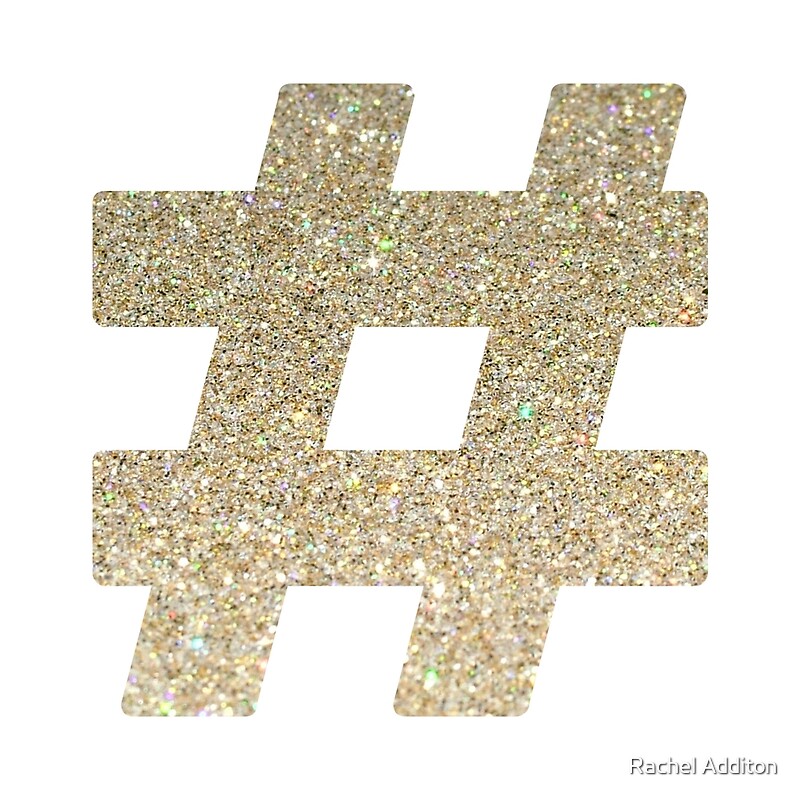"Gold Hashtag " Art Prints by Rachel Additon Redbubble