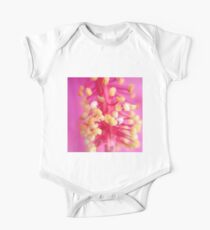 Pink Hibiscus Macro One Piece - Short Sleeve