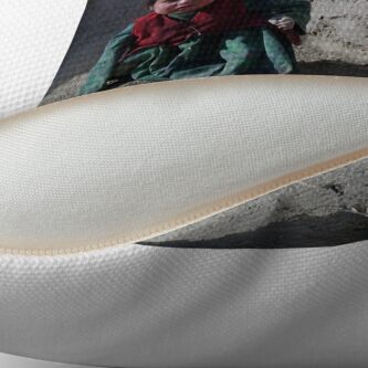 Alternate view of Girl (Afghanistan) Throw Pillow