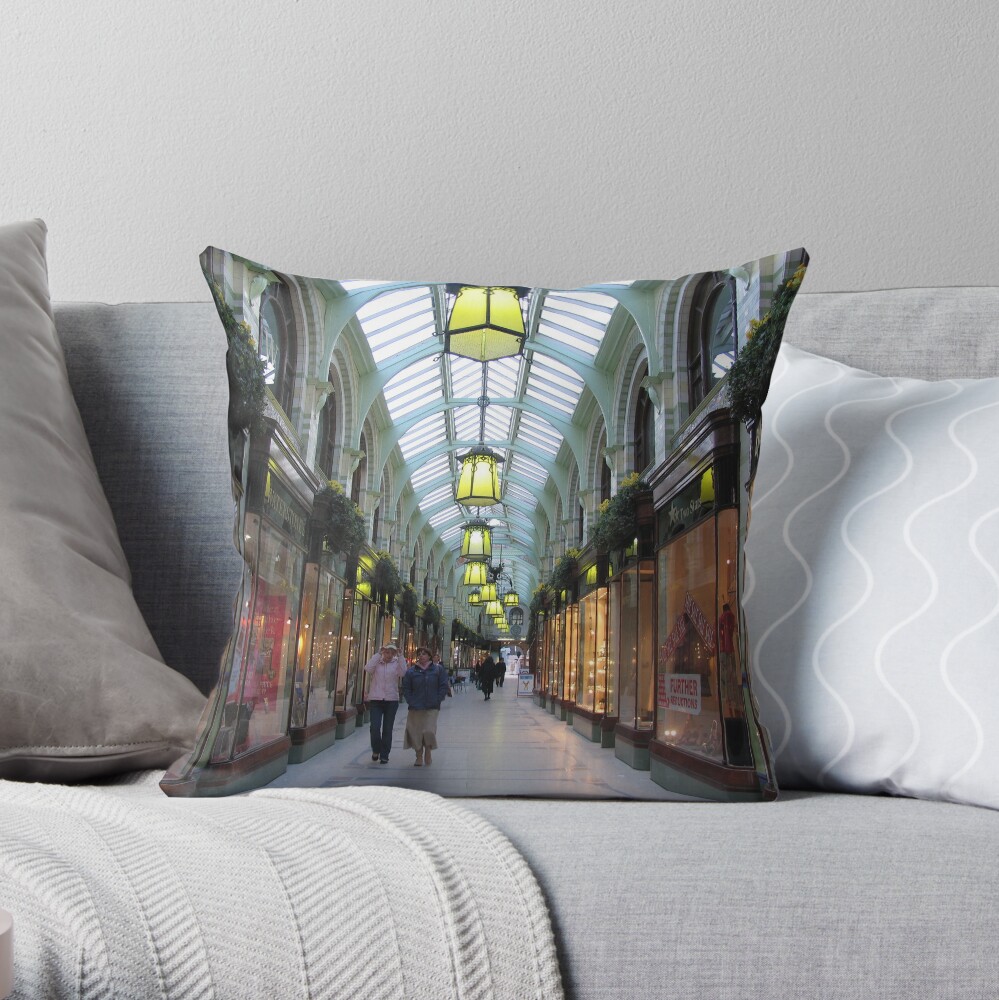 Royal Arcade, Norwich Throw Pillow