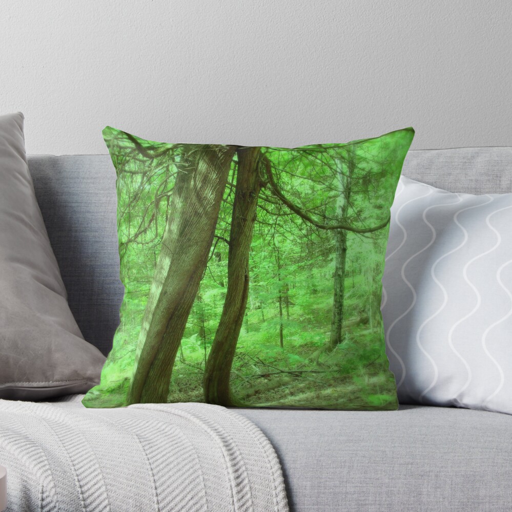 Music Amongst the Trees Throw Pillow