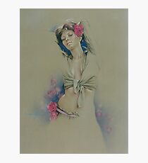 "Rose" in Colour Pencil Photographic Print