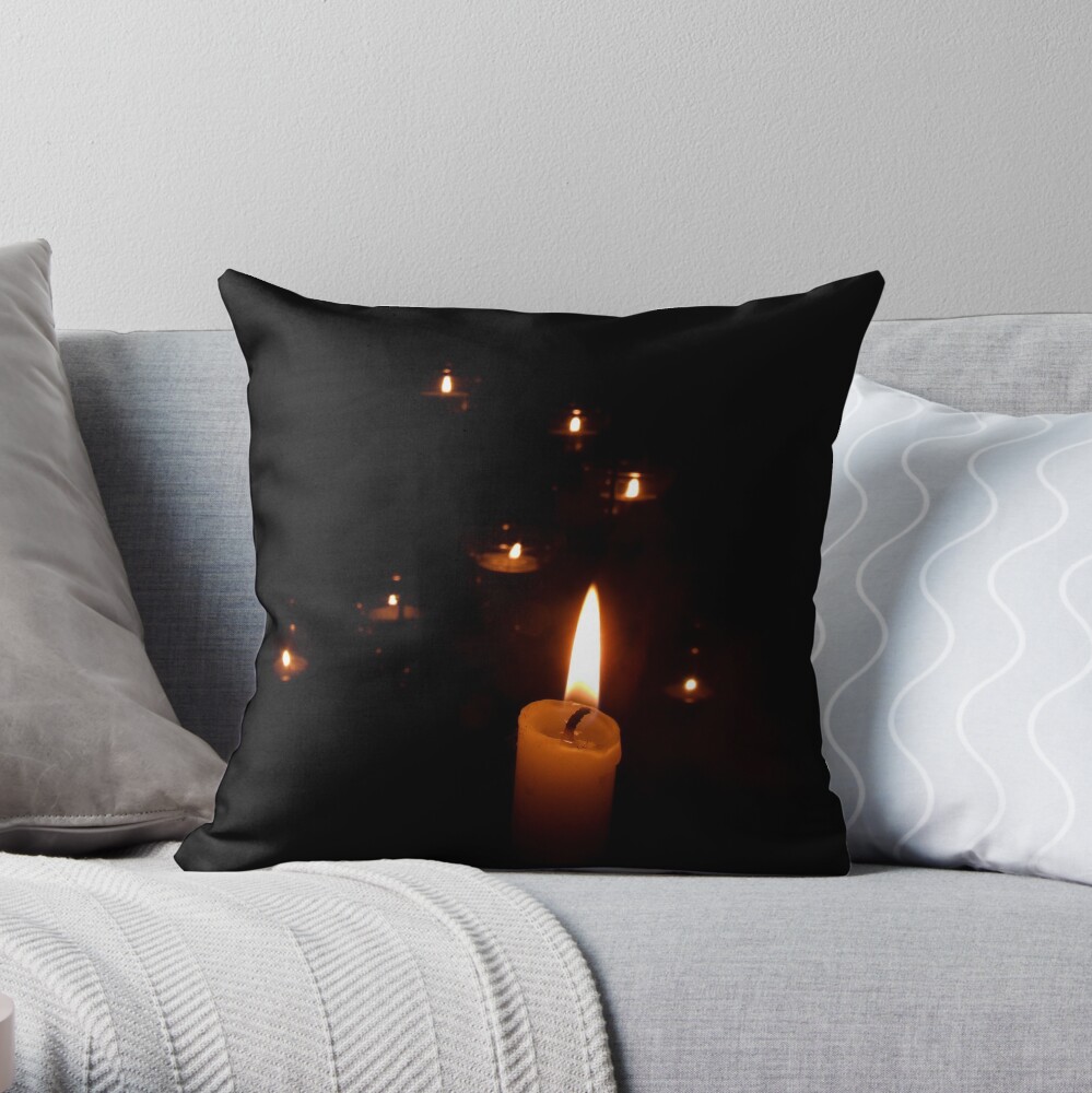 Candlelight Throw Pillow