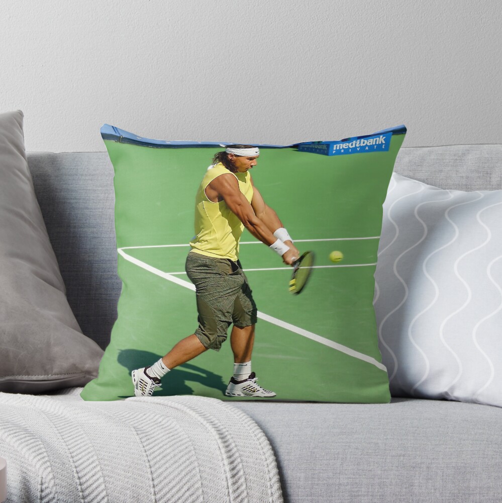 Backhand (Rafael Nadal) Throw Pillow