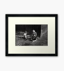 Childhood In Black And White Framed Print