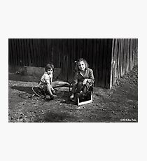 Childhood In Black And White Photographic Print