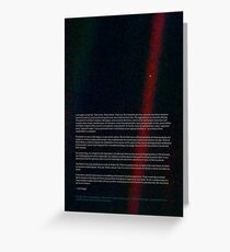 Pale Blue Dot - Voyager 1 + Carl Sagan quote ⛔ HQ-quality print, BESTSELLER Greeting Card