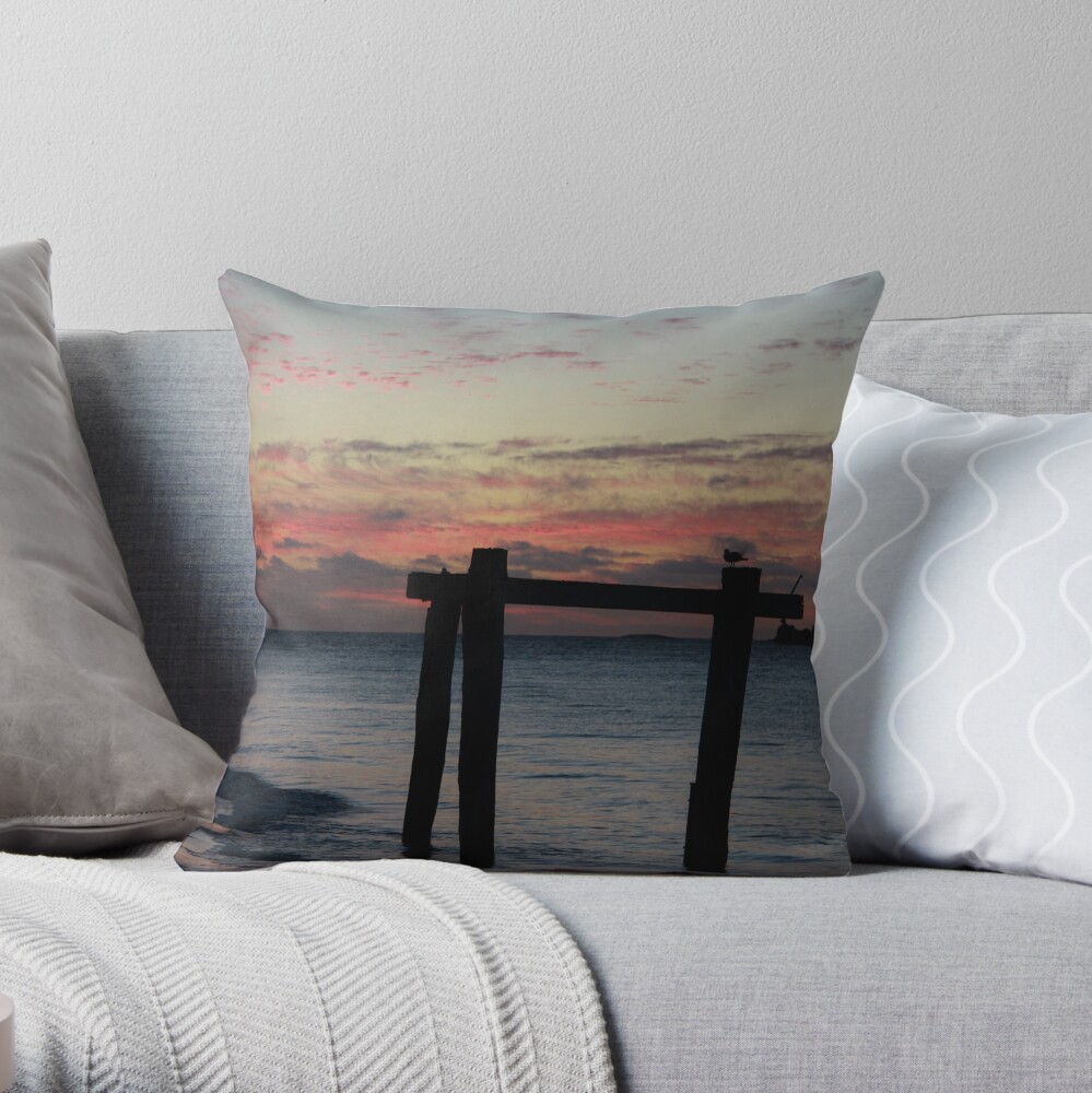Hamelin Bay Sunset Throw Pillow