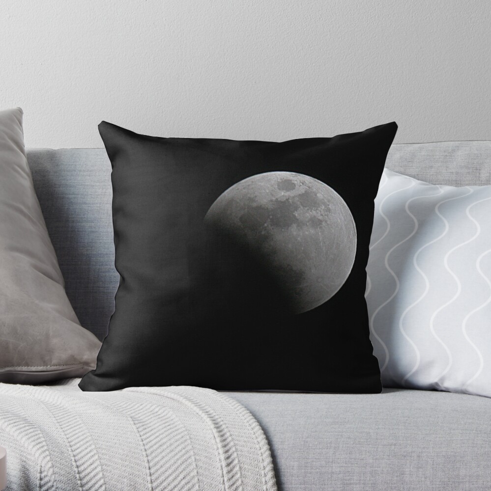 Moon during Eclipse Throw Pillow