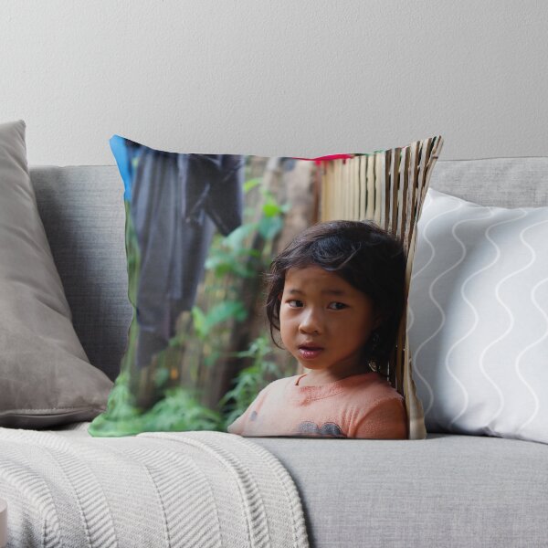 Hmong Girl Throw Pillow