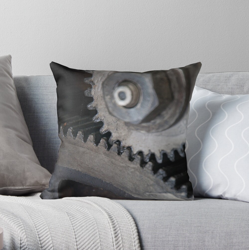 Gears Throw Pillow