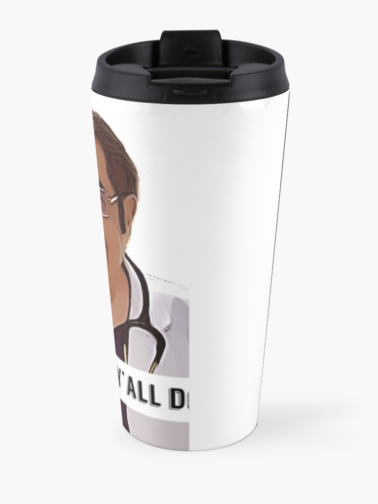 Alternate view of Dr Now - Hallo, how ya all doin, digital artwork Travel Mug