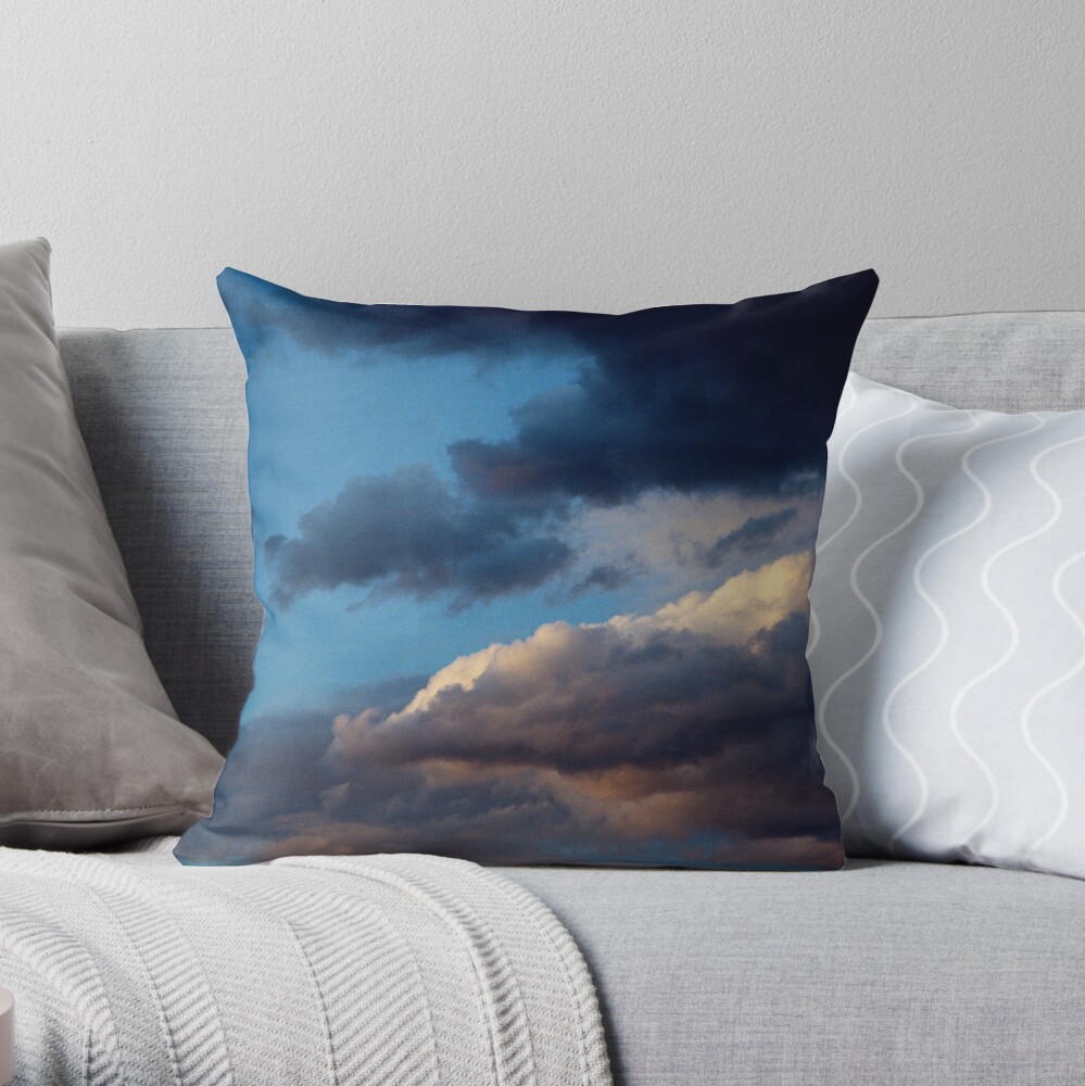 Evening sky at Sunnbüel Throw Pillow