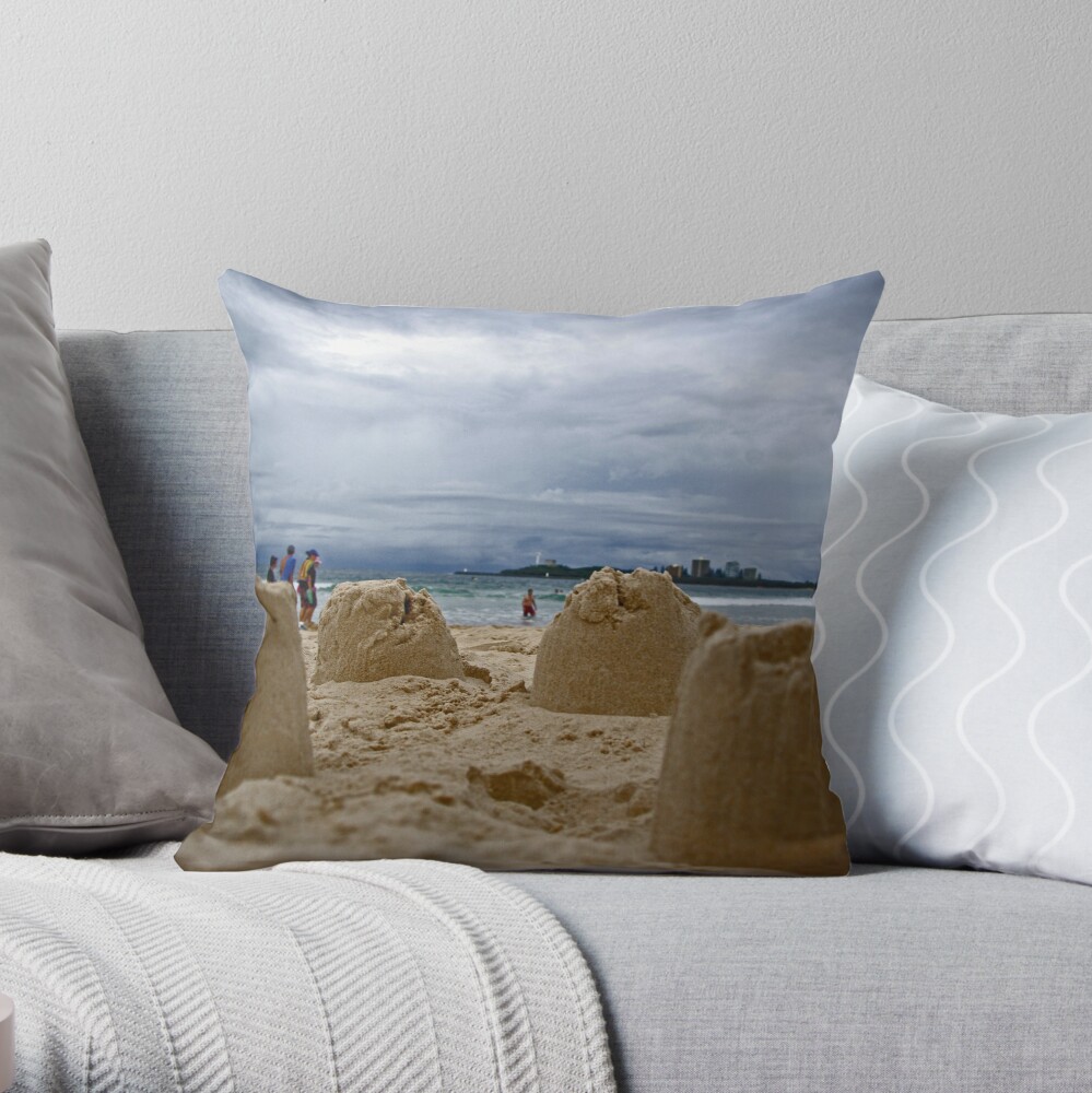 Sand Castles Throw Pillow