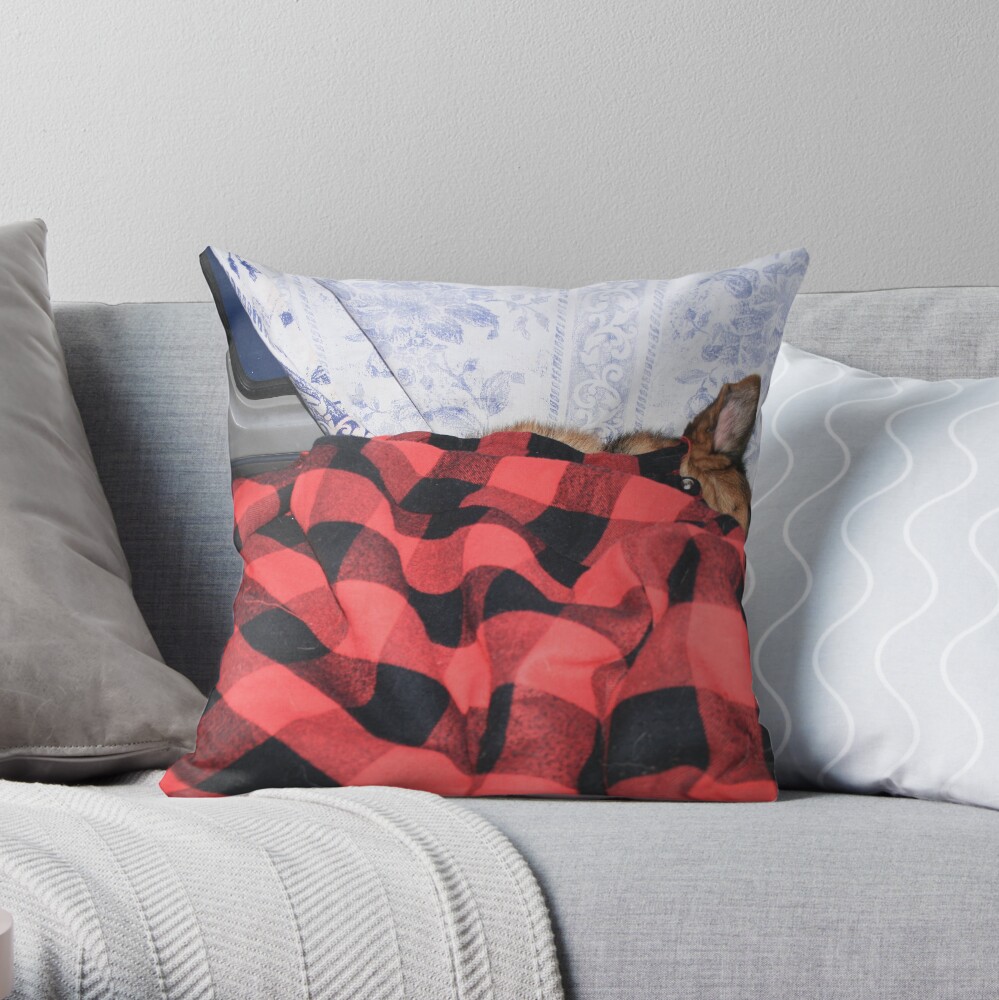Stay warm pal Throw Pillow