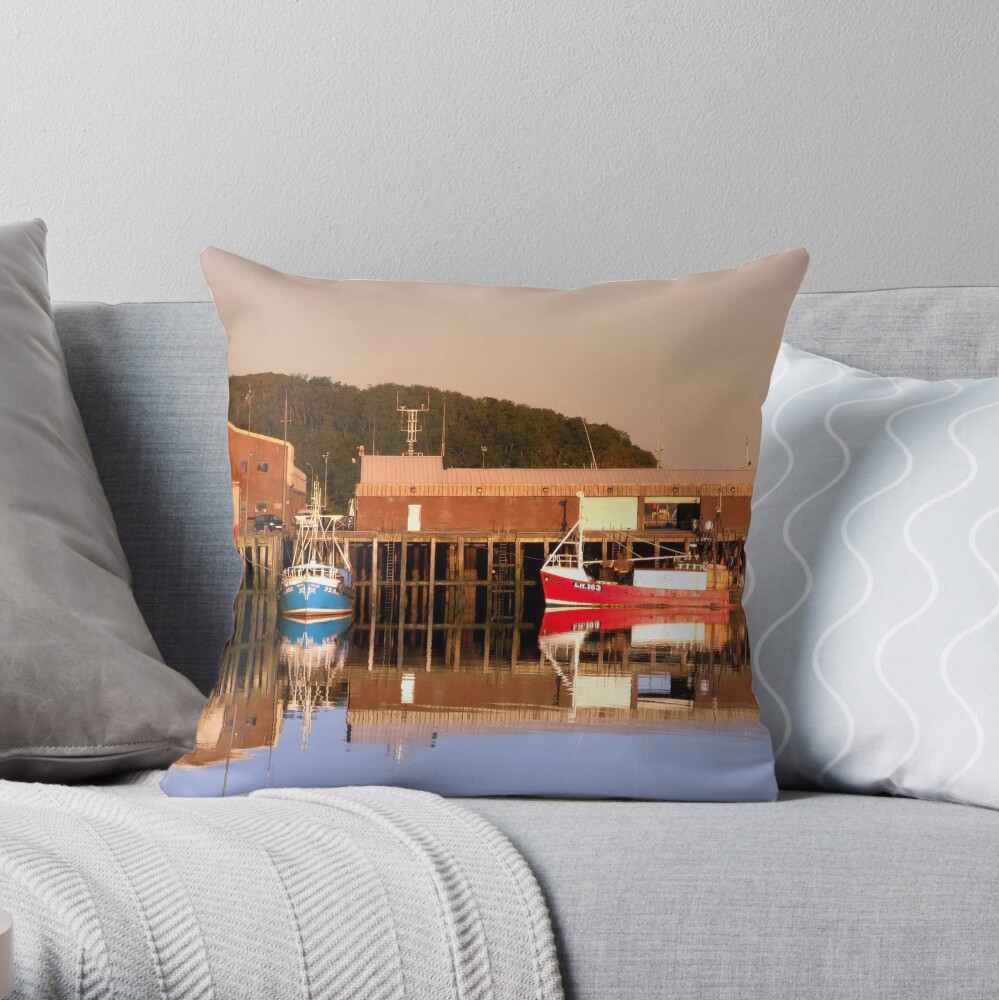 Lochinver Harbour Throw Pillow