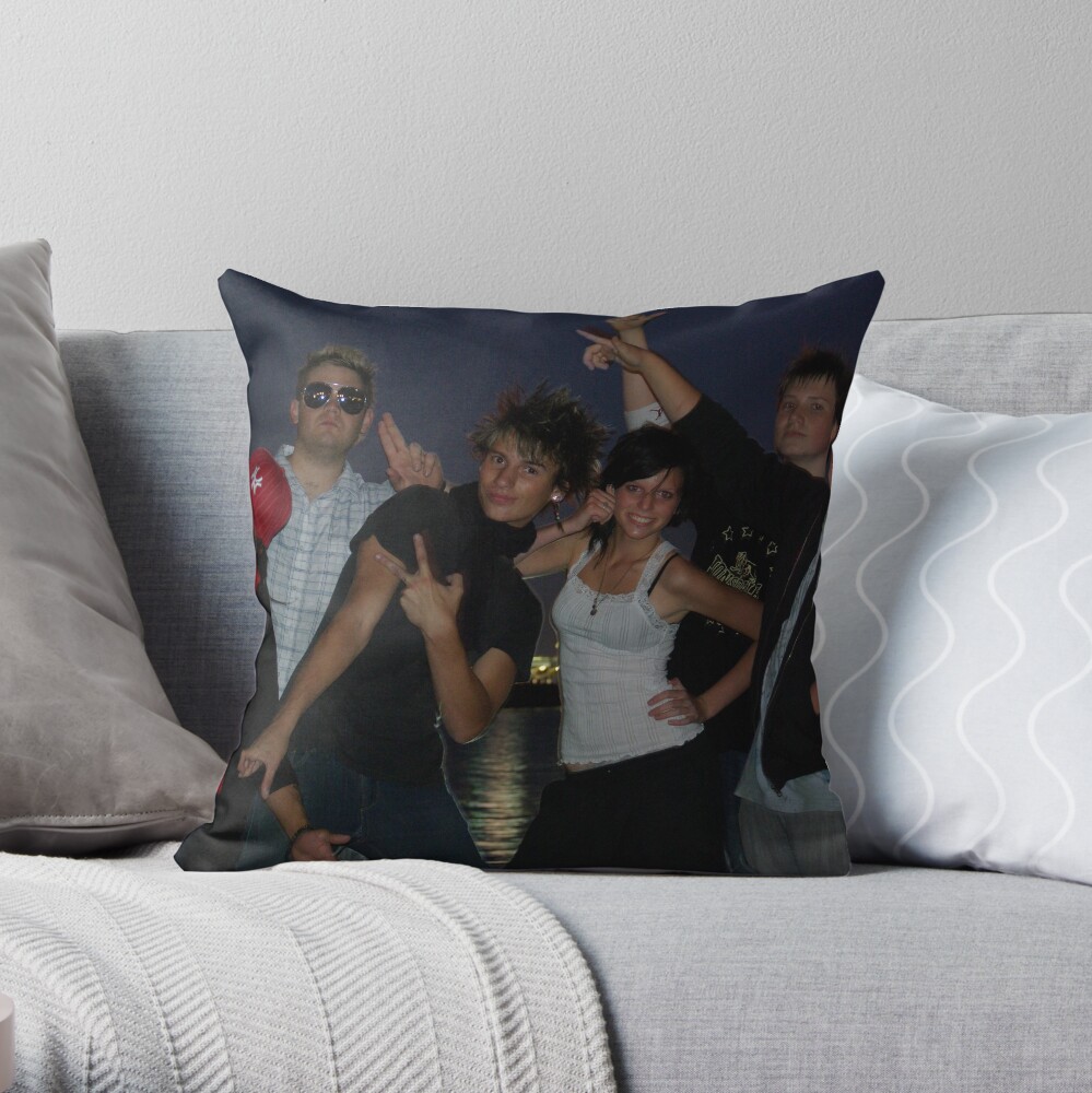 Friday Night Crew Throw Pillow