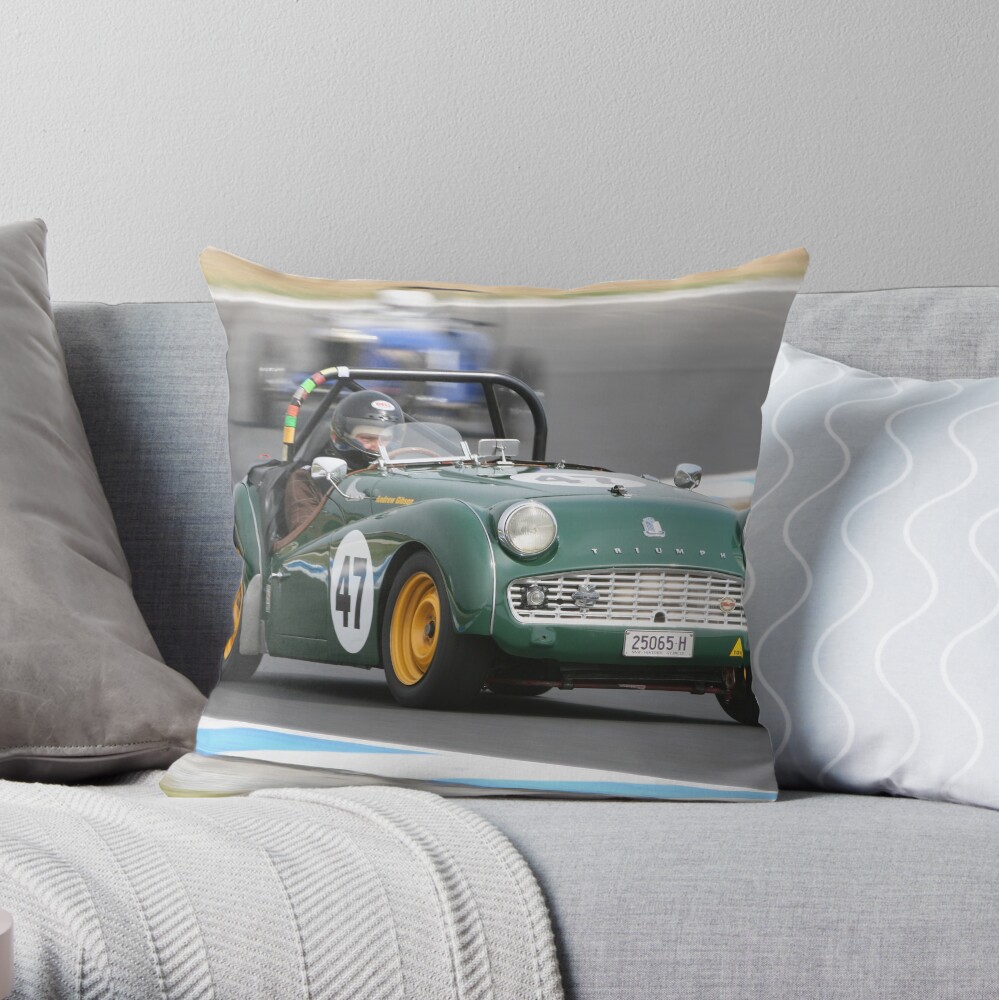 Triumph TR 3A Throw Pillow