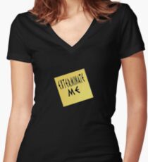 EXTERMINATE ME Women's Fitted V-Neck T-Shirt