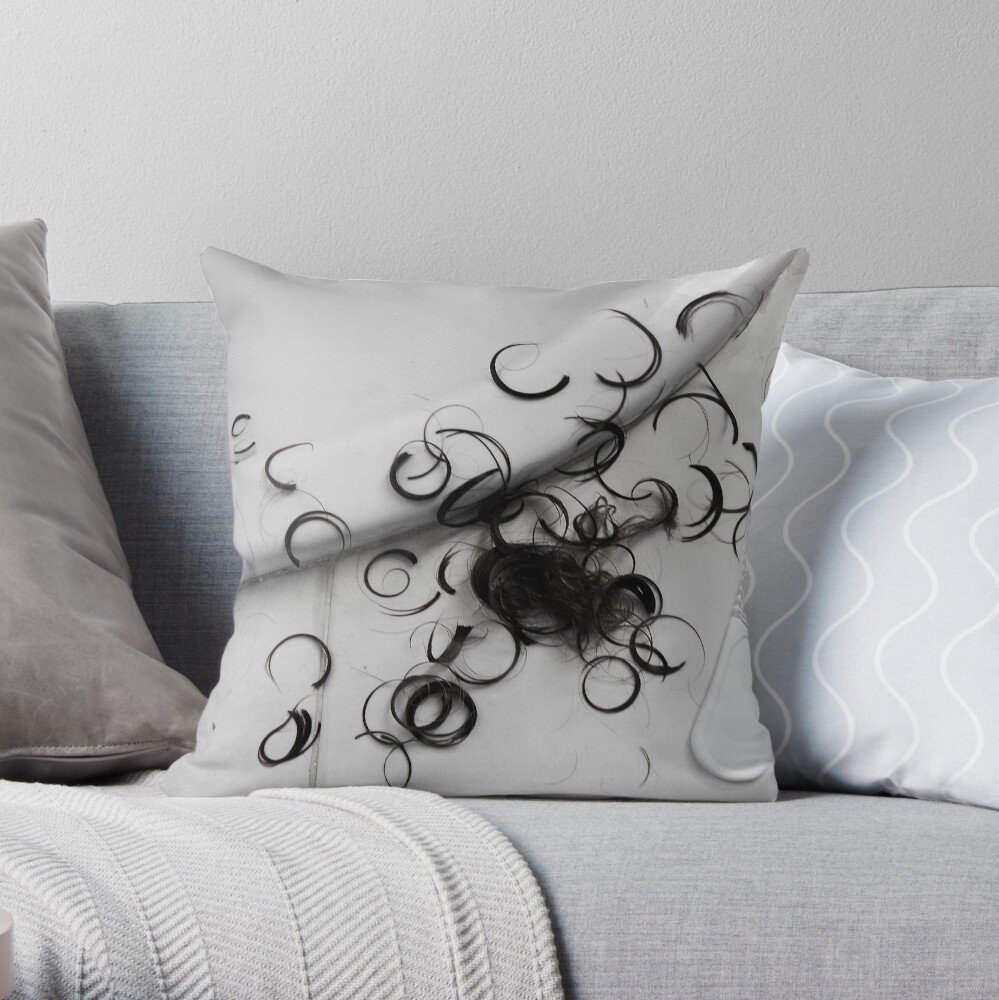 First Haircut Throw Pillow