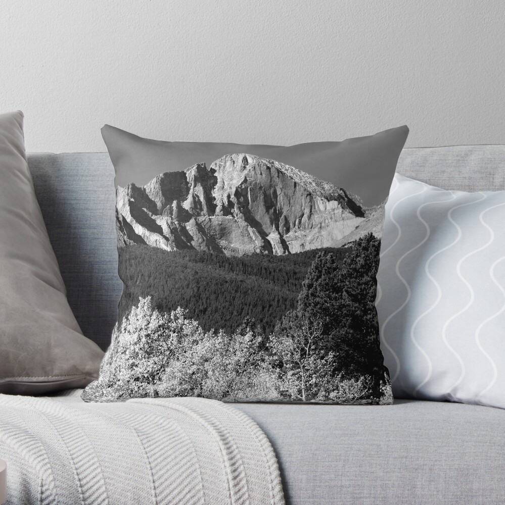 Longs Peak 14,259' Throw Pillow