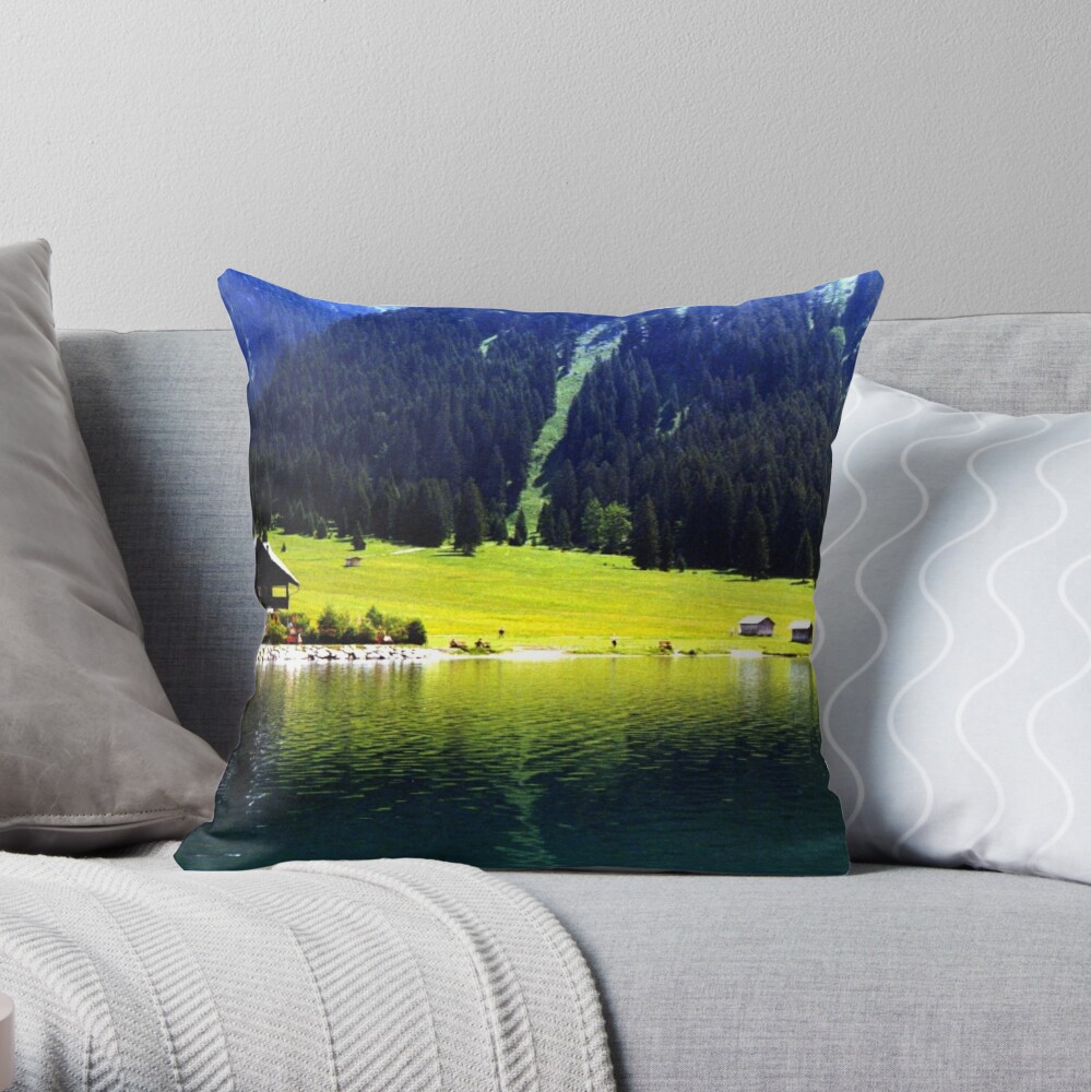 Austrian Alps Throw Pillow