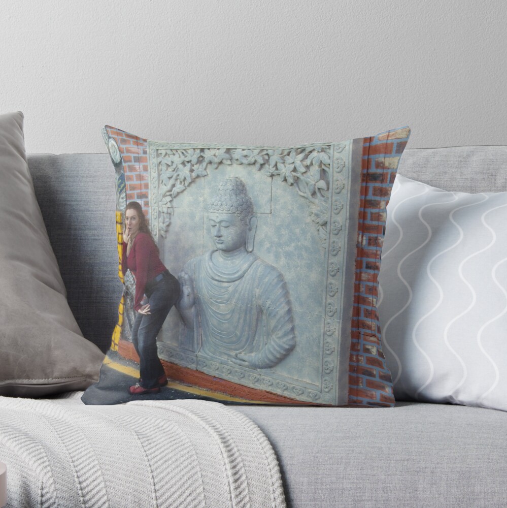 Buddha Hand Throw Pillow