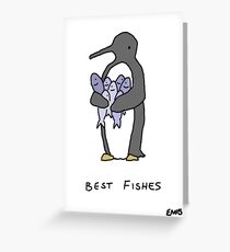 Best Fishes - Get Well Soon Penguin Greeting Card
