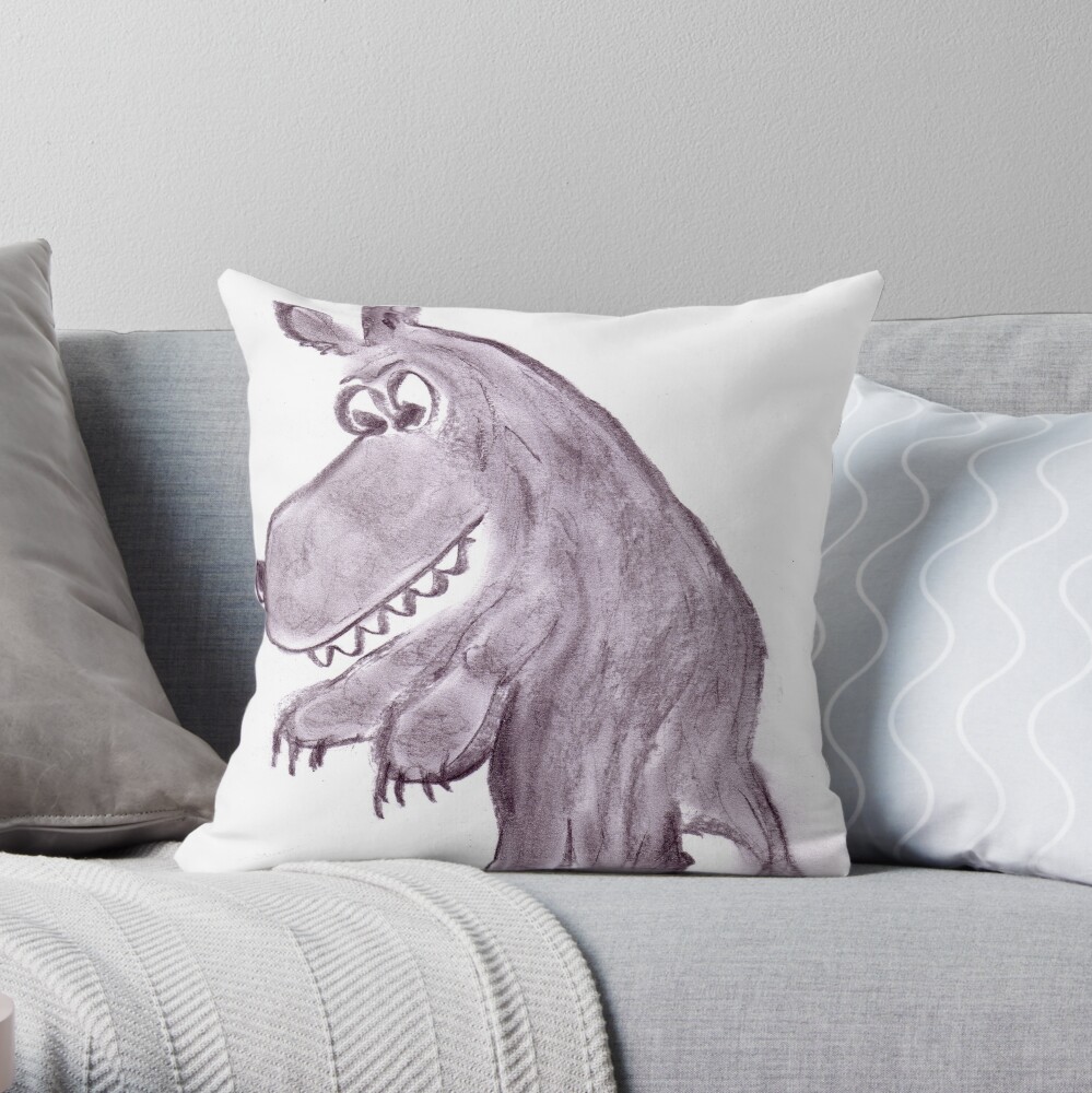 Frightening werwolf Throw Pillow