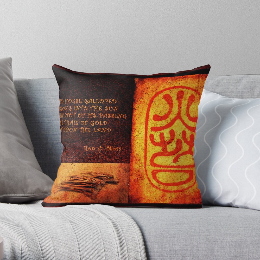 Trail Of Gold Throw Pillow