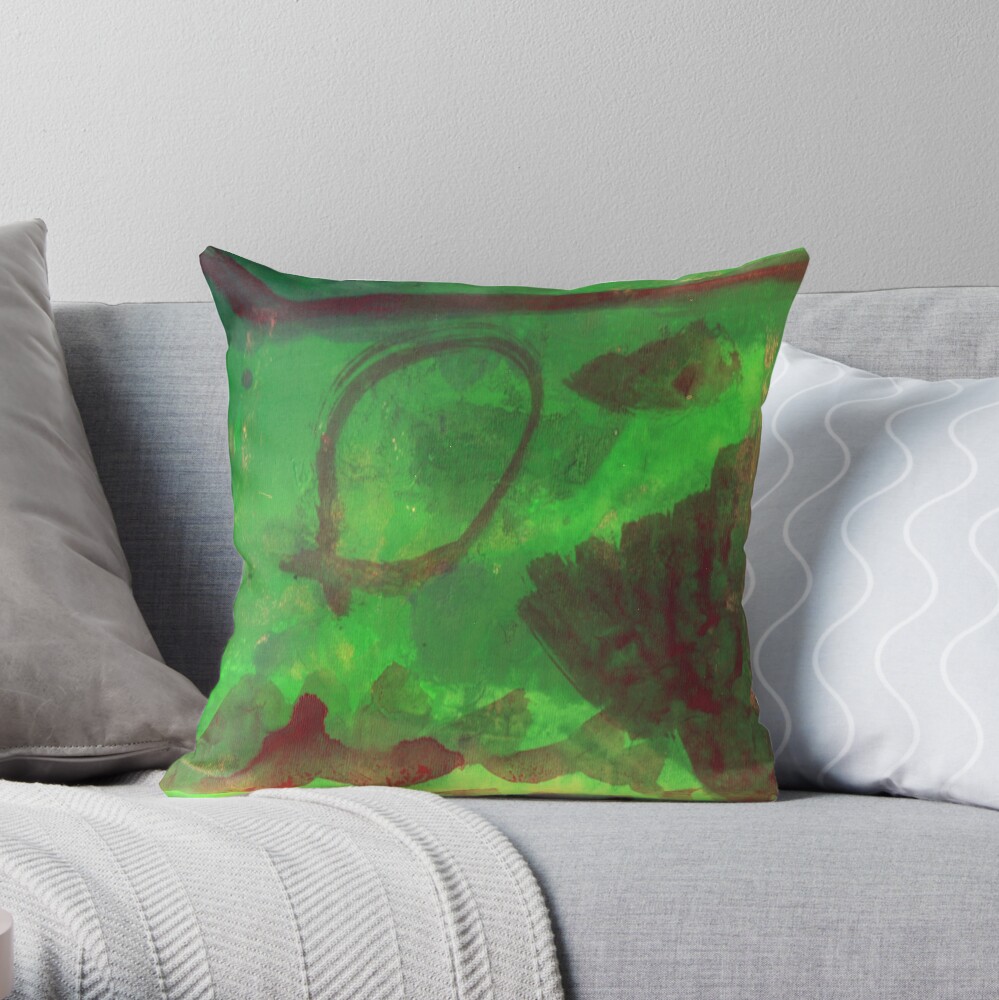 Abstract Aquarium Throw Pillow