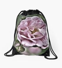 pink rose3 Drawstring Bag