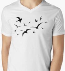 Möwe T-Shirt mit V-Ausschnitt für Männer