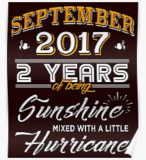 September 2017 Birthday Gifts - September 2017 Celebration Gifts - Awesome Since September 2017 Poster