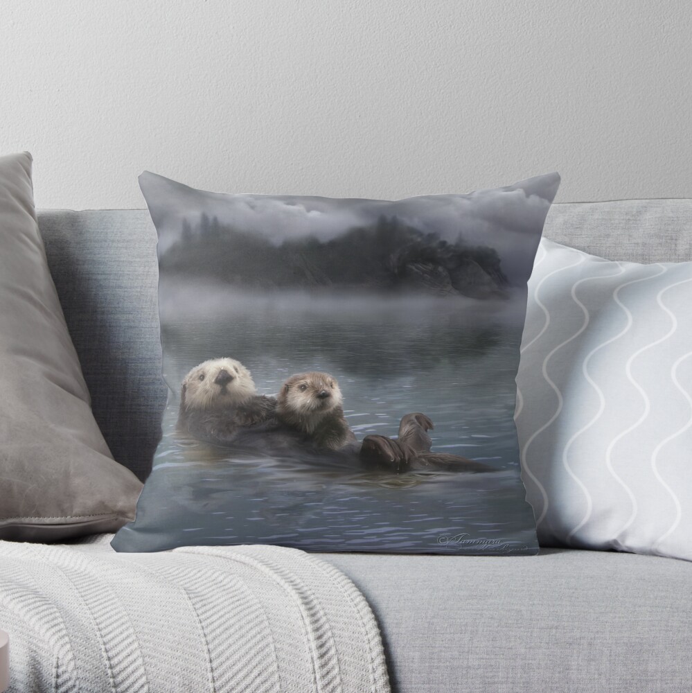 Spirit Otter Throw Pillow