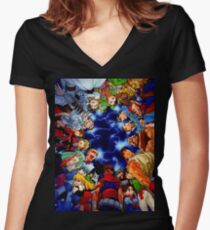CAPCOM LEGENDS Women's Fitted V-Neck T-Shirt