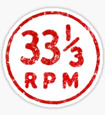33 1/3 rpm vinyl record icon Sticker