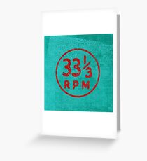 33 1/3 rpm vinyl record icon Greeting Card