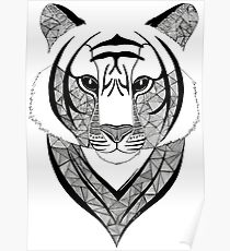 Tiger Black And White Poster Tiger Black And White Poster