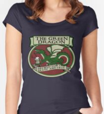 The Green Dragon Tailliertes Rundhals-Shirt