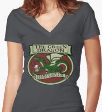 The Green Dragon Women's Fitted V-Neck T-Shirt