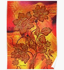 Fire Flowers Poster