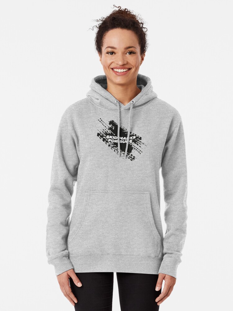 Alternate view of SKID MARKS For Sure Motorsport T-Shirt Pullover Hoodie